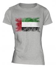 United Arab Emirates Distressed Flag Ladies T-Shirt