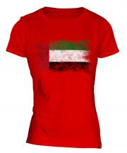 United Arab Emirates Distressed Flag Ladies T-Shirt