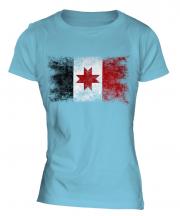 Udmurtia Distressed Flag Ladies T-Shirt