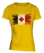 Udmurtia Distressed Flag Ladies T-Shirt
