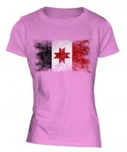 Udmurtia Distressed Flag Ladies T-Shirt