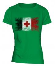 Udmurtia Distressed Flag Ladies T-Shirt