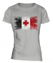 Udmurtia Distressed Flag Ladies T-Shirt