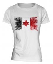 Udmurtia Distressed Flag Ladies T-Shirt