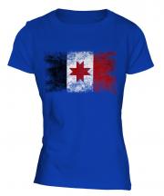 Udmurtia Distressed Flag Ladies T-Shirt