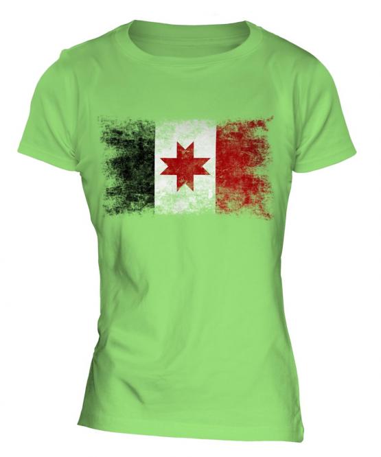 Udmurtia Distressed Flag Ladies T-Shirt