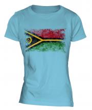 Vanuatu Distressed Flag Ladies T-Shirt
