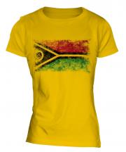 Vanuatu Distressed Flag Ladies T-Shirt