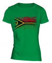 Vanuatu Distressed Flag Ladies T-Shirt