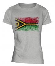 Vanuatu Distressed Flag Ladies T-Shirt
