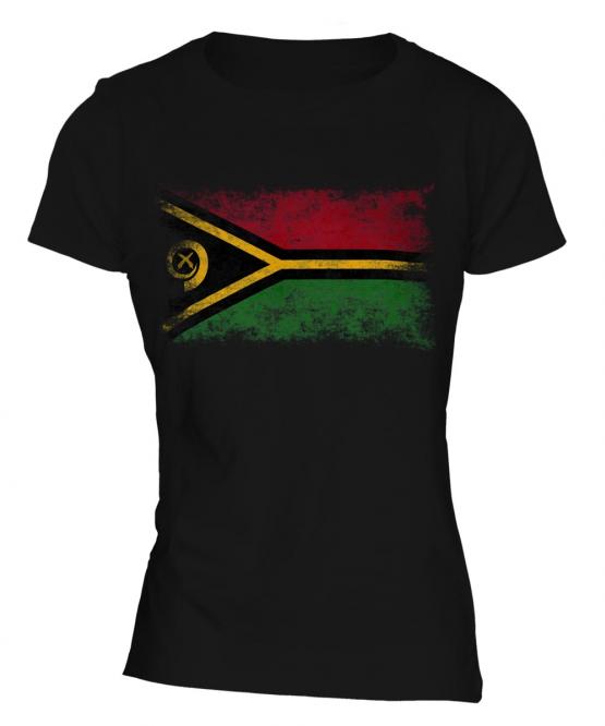Vanuatu Distressed Flag Ladies T-Shirt