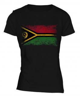 Vanuatu Distressed Flag Ladies T-Shirt