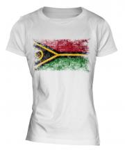 Vanuatu Distressed Flag Ladies T-Shirt