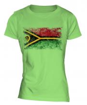 Vanuatu Distressed Flag Ladies T-Shirt
