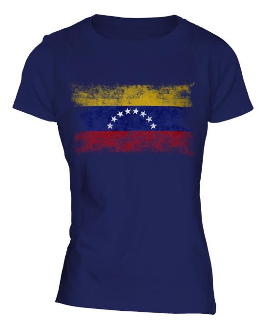 Venezuela Distressed Flag Ladies T-Shirt