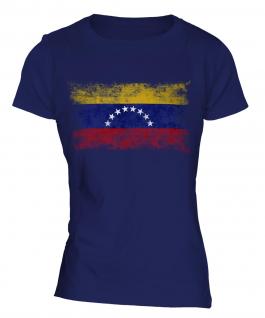 Venezuela Distressed Flag Ladies T-Shirt