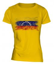 Venezuela Distressed Flag Ladies T-Shirt