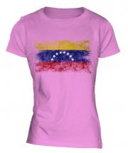 Venezuela Distressed Flag Ladies T-Shirt