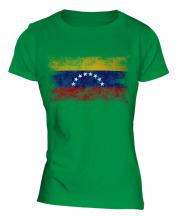 Venezuela Distressed Flag Ladies T-Shirt