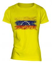 Venezuela Distressed Flag Ladies T-Shirt