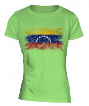 Venezuela Distressed Flag Ladies T-Shirt