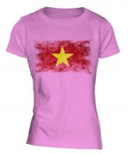 Vietnam Distressed Flag Ladies T-Shirt