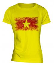 Vietnam Distressed Flag Ladies T-Shirt