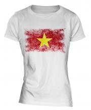 Vietnam Distressed Flag Ladies T-Shirt