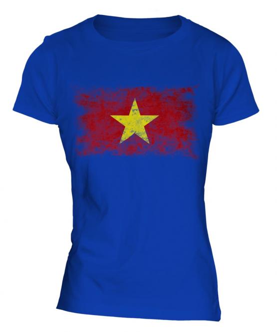 Vietnam Distressed Flag Ladies T-Shirt