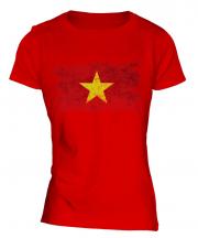 Vietnam Distressed Flag Ladies T-Shirt