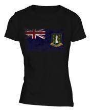 Uk Virgin Islands Distressed Flag Ladies T-Shirt