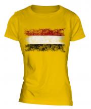 Yemen Distressed Flag Ladies T-Shirt