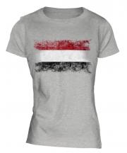 Yemen Distressed Flag Ladies T-Shirt
