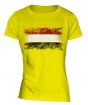 Yemen Distressed Flag Ladies T-Shirt