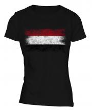 Yemen Distressed Flag Ladies T-Shirt