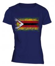 Zimbabwe Distressed Flag Ladies T-Shirt