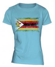 Zimbabwe Distressed Flag Ladies T-Shirt