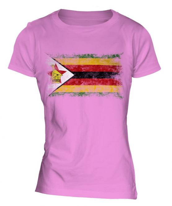 Zimbabwe Distressed Flag Ladies T-Shirt