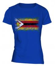 Zimbabwe Distressed Flag Ladies T-Shirt