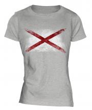 Alaska State Distressed Flag Ladies T-Shirt