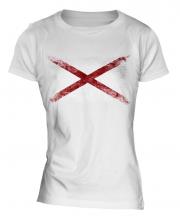 Alaska State Distressed Flag Ladies T-Shirt
