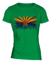 Arizona State Distressed Flag Ladies T-Shirt