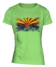 Arizona State Distressed Flag Ladies T-Shirt
