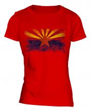 Arizona State Distressed Flag Ladies T-Shirt