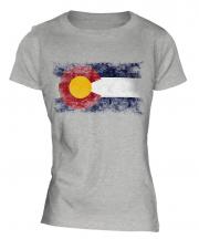 Colorado State Distressed Flag Ladies T-Shirt