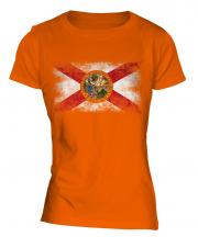 Florida State Distressed Flag Ladies T-Shirt