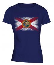 Florida State Distressed Flag Ladies T-Shirt