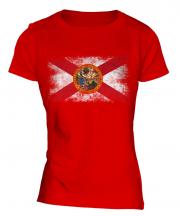 Florida State Distressed Flag Ladies T-Shirt