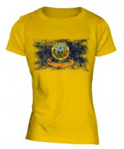 Idaho State Distressed Flag Ladies T-Shirt