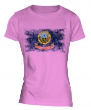 Idaho State Distressed Flag Ladies T-Shirt